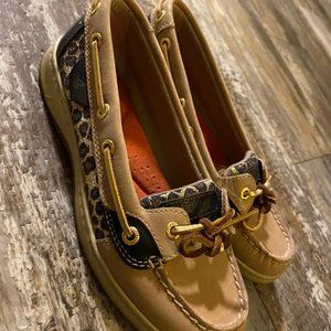 Leopard Print Sperrys Size 6